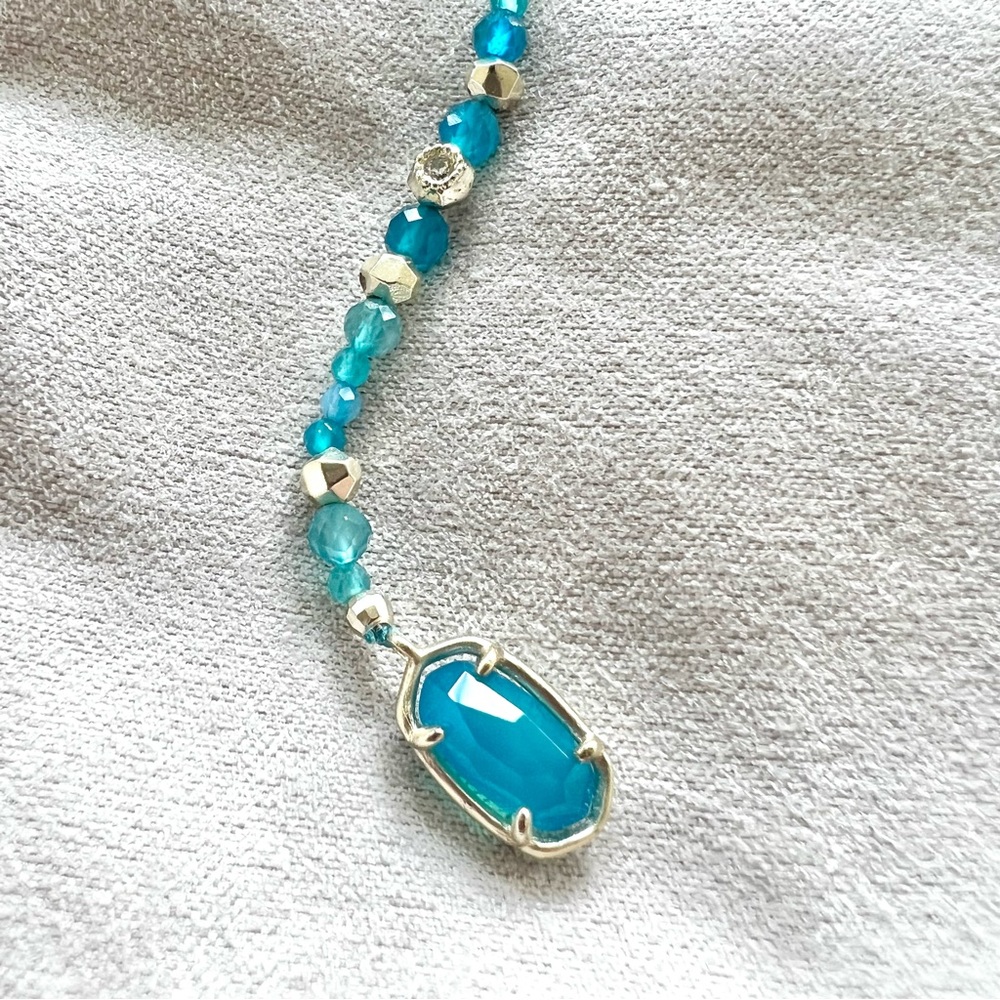 For @letalley Kendra Scott Bethany Y Necklace in Teal Agate